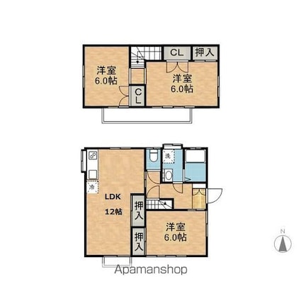藤岡住宅[4DK/72.86m2]の間取図