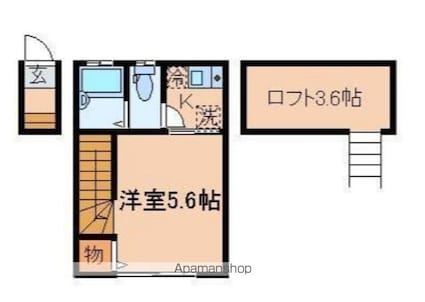 東京都杉並区阿佐谷北４丁目[1K/19.89m2]の間取図