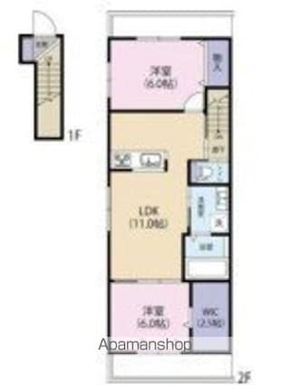 東京都世田谷区八幡山３丁目[2LDK/61.32m2]の間取図