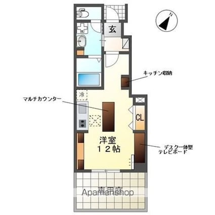 Ｗｏｏｄｓｔｏｃｋ　Ｎｅｓｔ[1R/31.74m2]の間取図