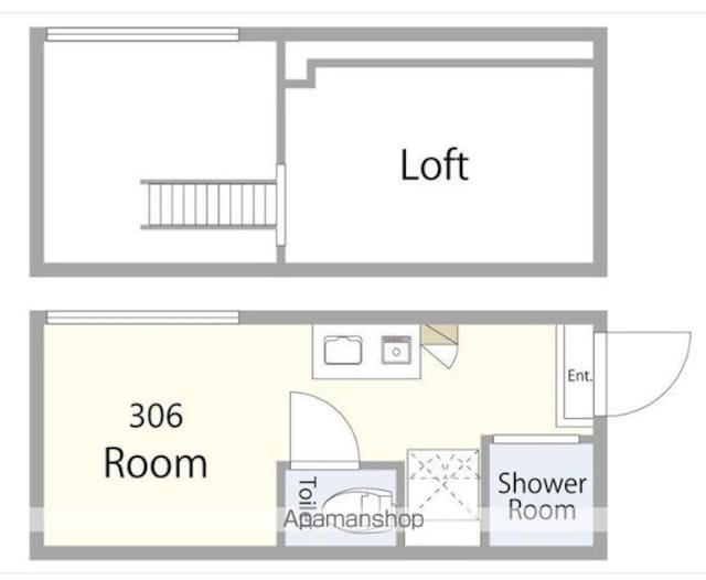 ＰＣＡ弁天町[1R/9.58m2]の間取図
