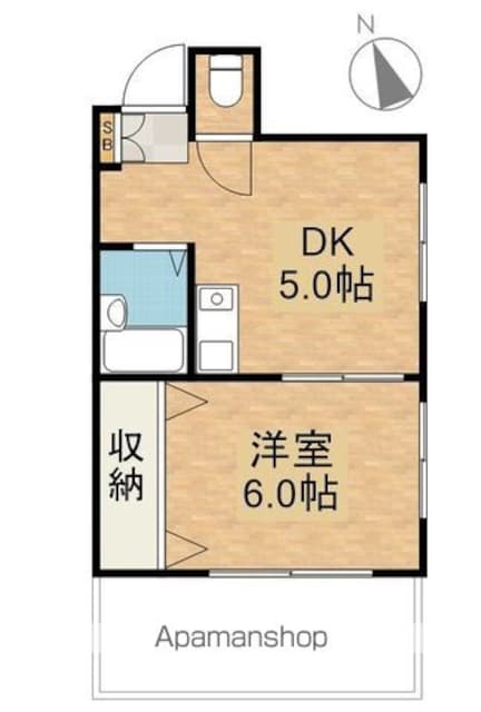 東京都武蔵野市八幡町１丁目[1DK/22.23m2]の間取図
