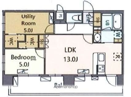 アルブルちとせ尾久駅前[1SLDK/54.45m2]の間取図