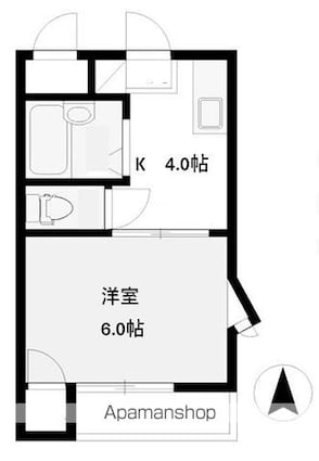メゾン上野[1K/25m2]の間取図