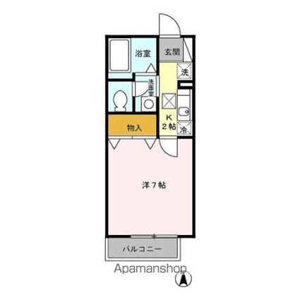 東京都練馬区豊玉南３丁目[1K/23.37m2]の間取図