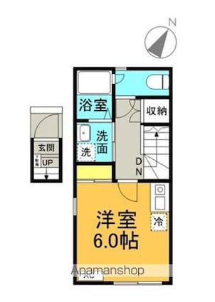 ベレガンス新鎌ヶ谷Ⅱ[1R/21.94m2]の間取図