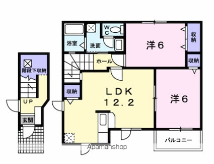 エレガンシアⅡ[2LDK/61.8m2]の間取図