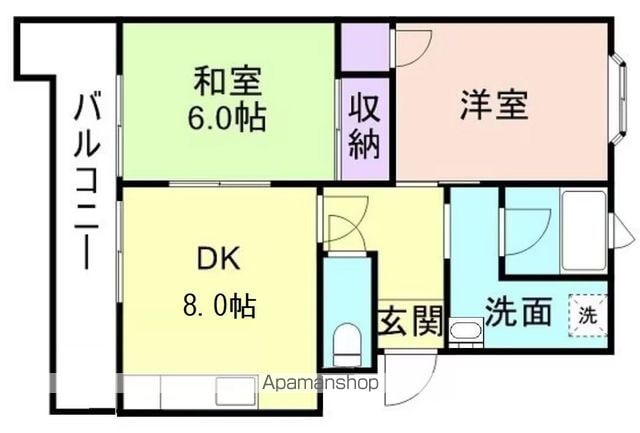 和歌山市中之島のマンションの間取り