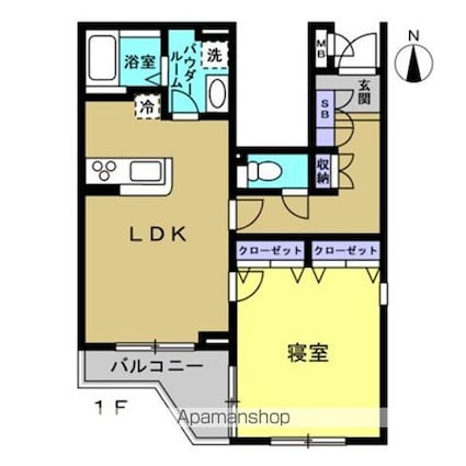 東京都中野区中央１丁目[1LDK/50.32m2]の間取図