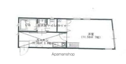 友花一番館[1K/23.52m2]の間取図