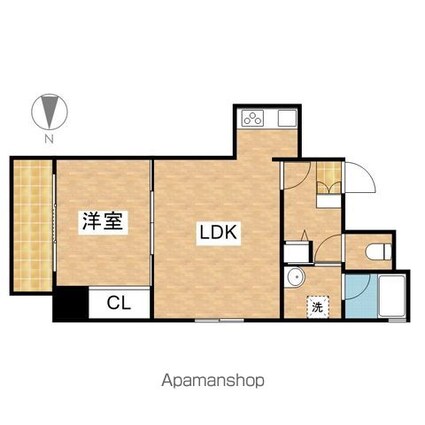 Ｌ．Ａ上前津[1LDK/44.84m2]の間取図