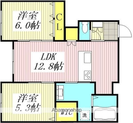 サザンローレル[2LDK/59.63m2]の間取図