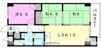 コーポラスＡＣ２[3LDK/59m2]の間取図