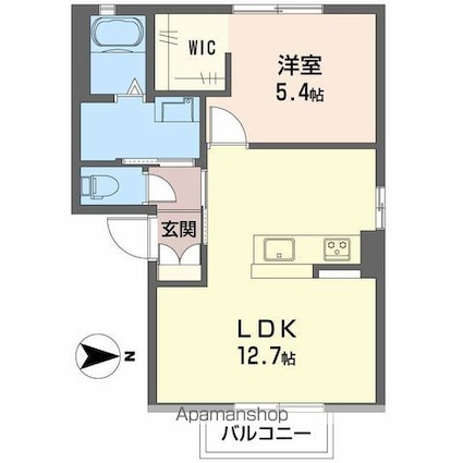 メゾン北深志[1LDK/42.48m2]の間取図
