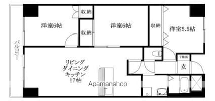 ル・ロア・ヴェール[3LDK/78.6m2]の間取図