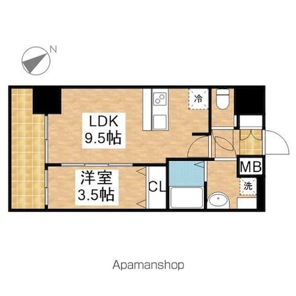 プレサンス上前津ディアシス[1LDK/33.06m2]の間取図