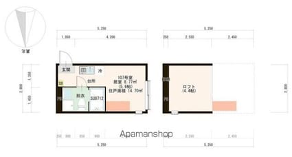 ＨＮ富士見台Ⅲ[1R/14.7m2]の間取図