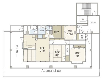 Ｉｓｔｙｌｅ　Ｆｕｎａｉｒｉ[3LDK/128.01m2]の間取図
