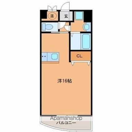 セント公園通り[1R/38.25m2]の間取図