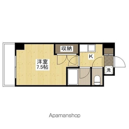 Ｖｉｌｌａ大芝[1K/21.7m2]の間取図