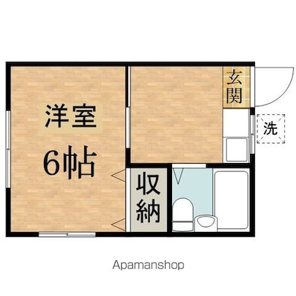 第５白王ハイツ[1DK/20m2]の間取図