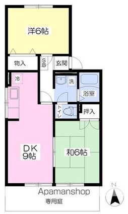 セジュール南斎院[2DK/48.7m2]の間取図
