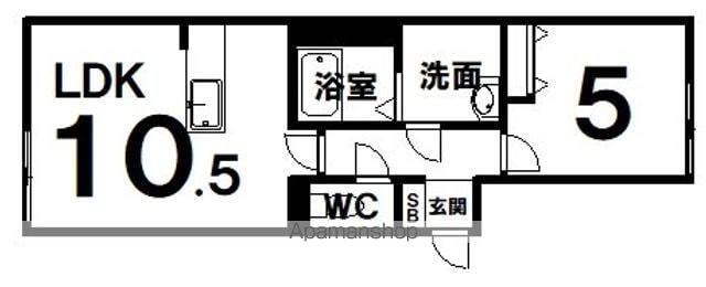根室本線 釧路駅 徒歩11分 4階建 築4年の間取り写真