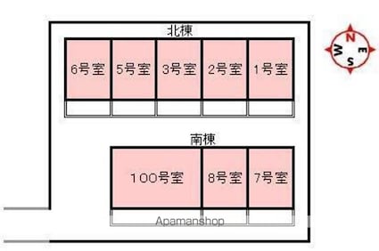 コーポ新[1K/22.56m2]の配置図