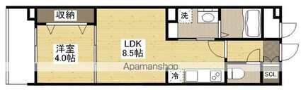 ＦＬＡＸ十日市[1LDK/32.54m2]の間取図