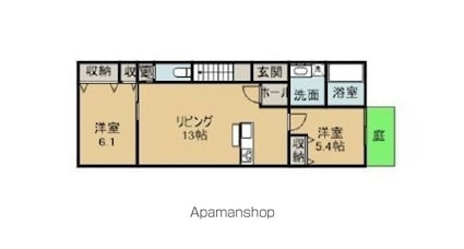 ルーエ[2LDK/55.56m2]の間取図