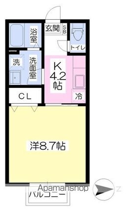 レジデンス小坂[1K/29.64m2]の間取図