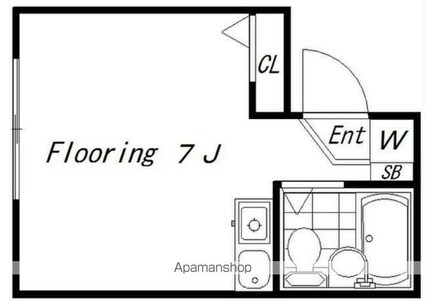 東京都杉並区高円寺北２丁目[1R/16.13m2]の間取図
