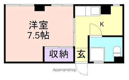 興里鈴丸ビル[1K/25m2]の間取図