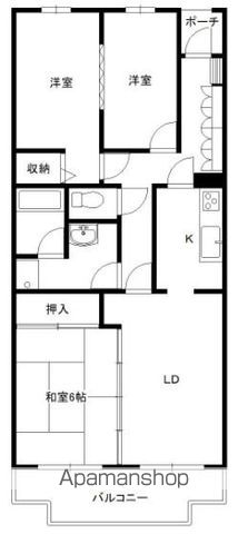 【東大和市南街のマンションの間取り】