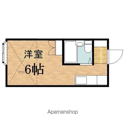 サンハイム程久保[1R/13m2]の間取図