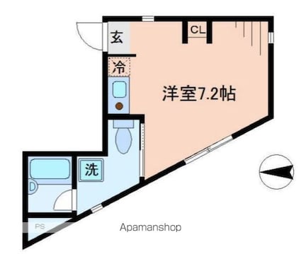 桜華桜[1R/18.95m2]の間取図