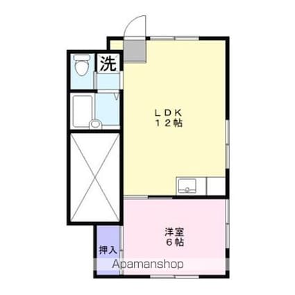橋屋方[1LDK/35m2]の間取図