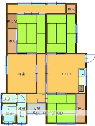 雑賀崎戸建て[4DK/74m2]の間取図
