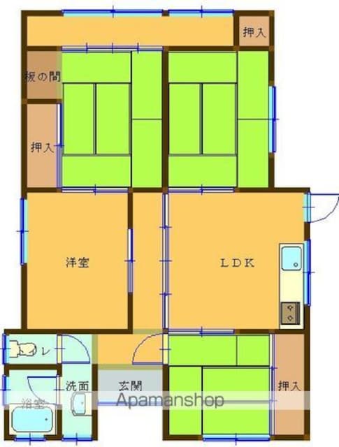 雑賀崎戸建て[4DK/74m2]の間取図