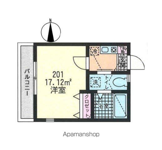 マピエス菊名 201 ｜ 神奈川県横浜市港北区菊名６丁目6-3（賃貸アパート1K・2階・17.39㎡） その2