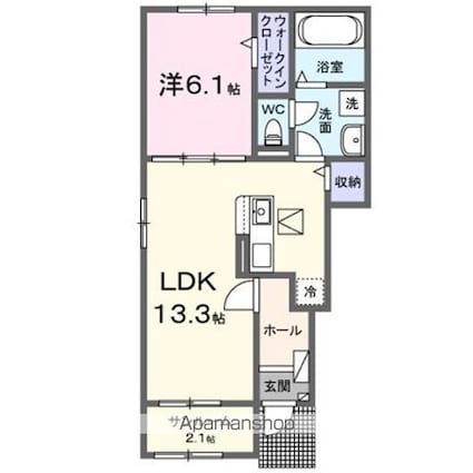 フローリア[1LDK/50.01m2]の間取図