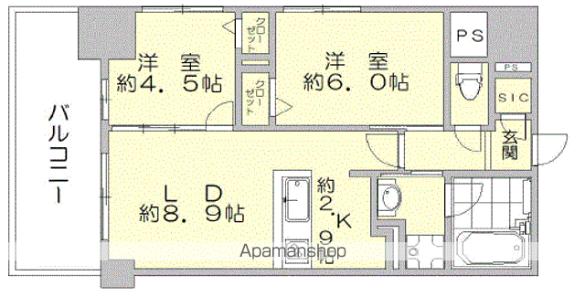 【ゼクシオン博多の間取り】