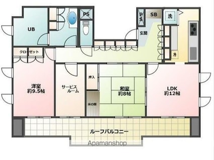 カーサマリアージュササキ[2SLDK/84.2m2]の間取図