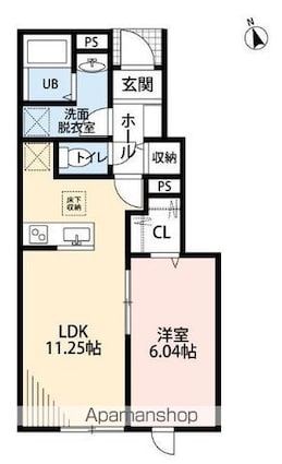 リーブルファイン杉並本天沼[1LDK/42.51m2]の間取図