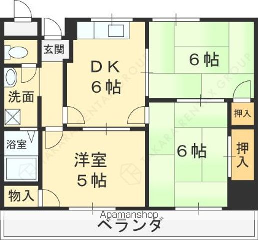 コンフォートグリーンの間取り写真