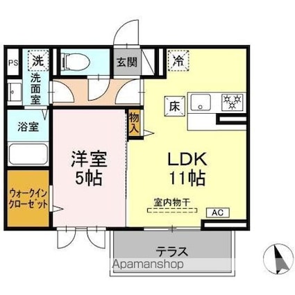 ヴィラＨ＆Ｈ[1LDK/40.05m2]の間取図