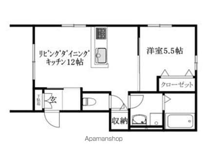 ＭＫＯ中須賀Ａ[1LDK/42.76m2]の間取図