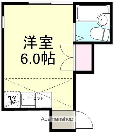 ヴィラ鶴新田　弐番館[1R/17.2m2]の間取図