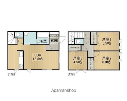 メゾン　シュバルツ[3LDK/79.5m2]の間取図