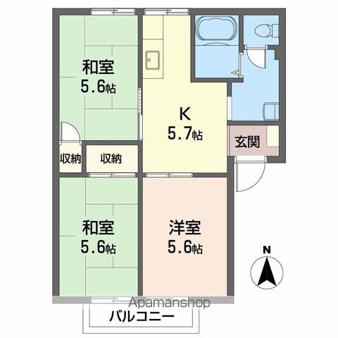 フレグランス雄新の間取り写真
